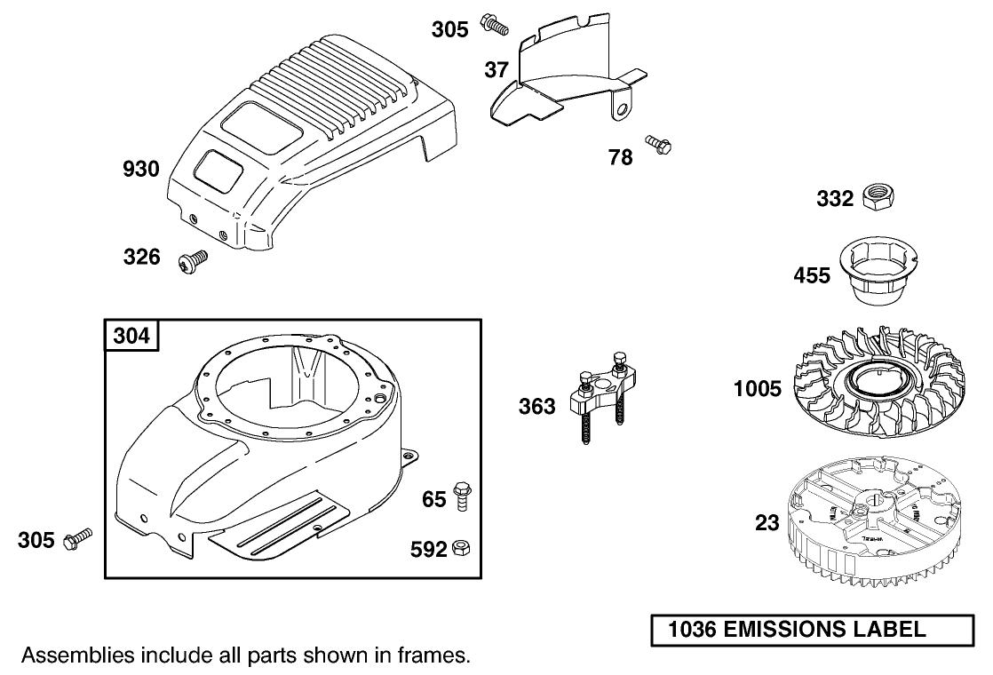 Blower Housing And Flywheel Assembly