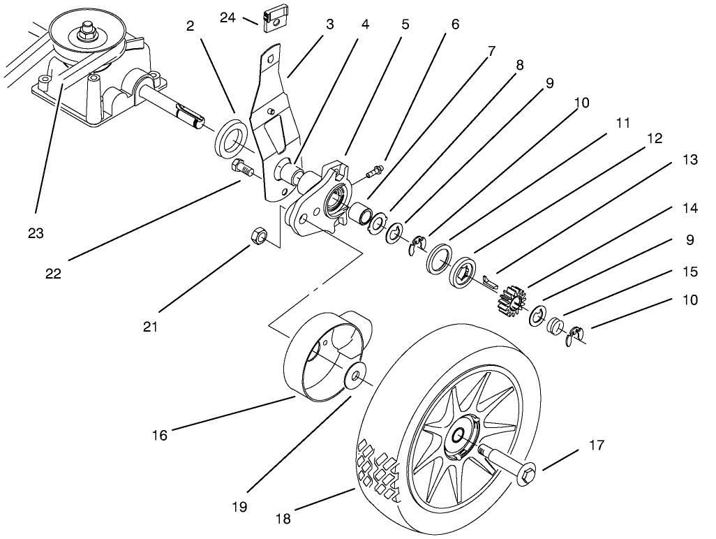 Rear Axle Assembly (model No. 10301 Only)