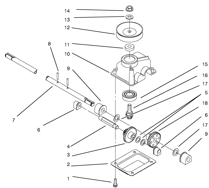 Gear Case Assembly (model No. 10301 Only)