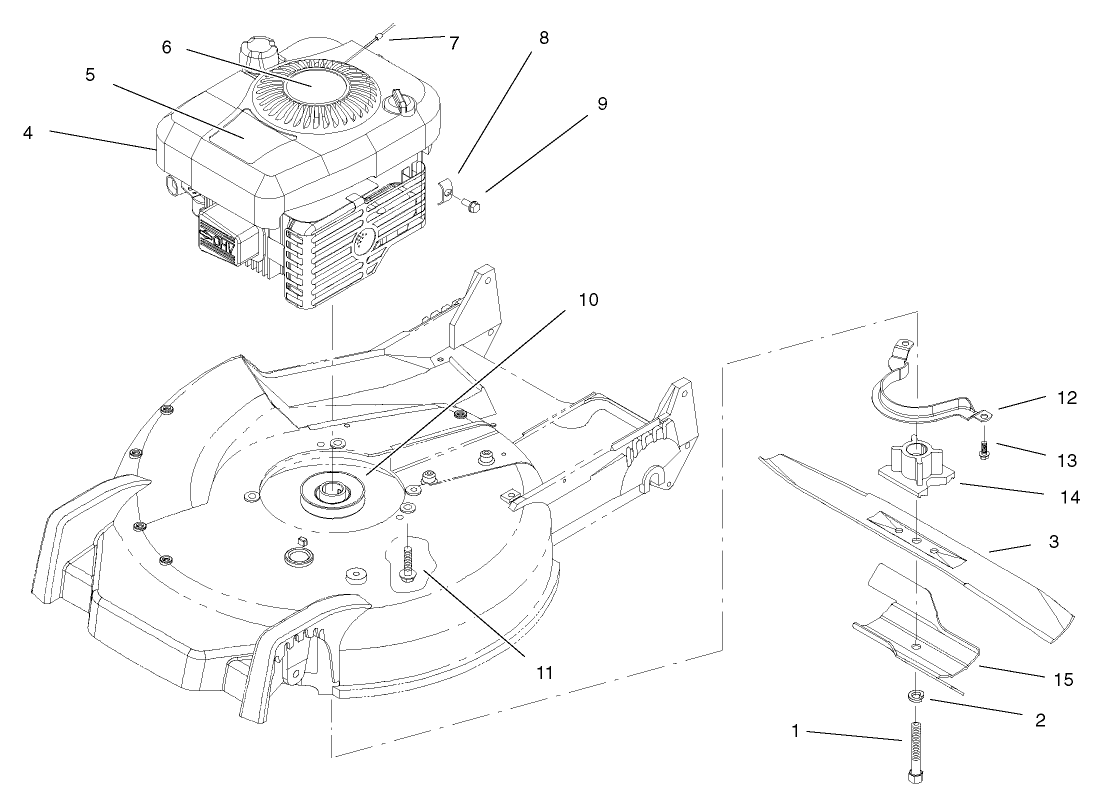 Engine And Blade Assembly