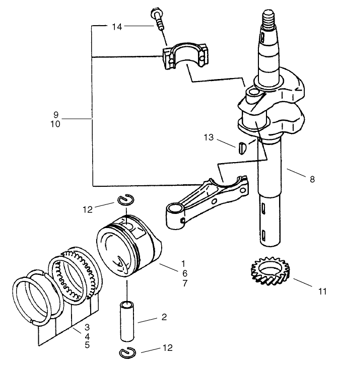 Piston/crankshaft Assembly