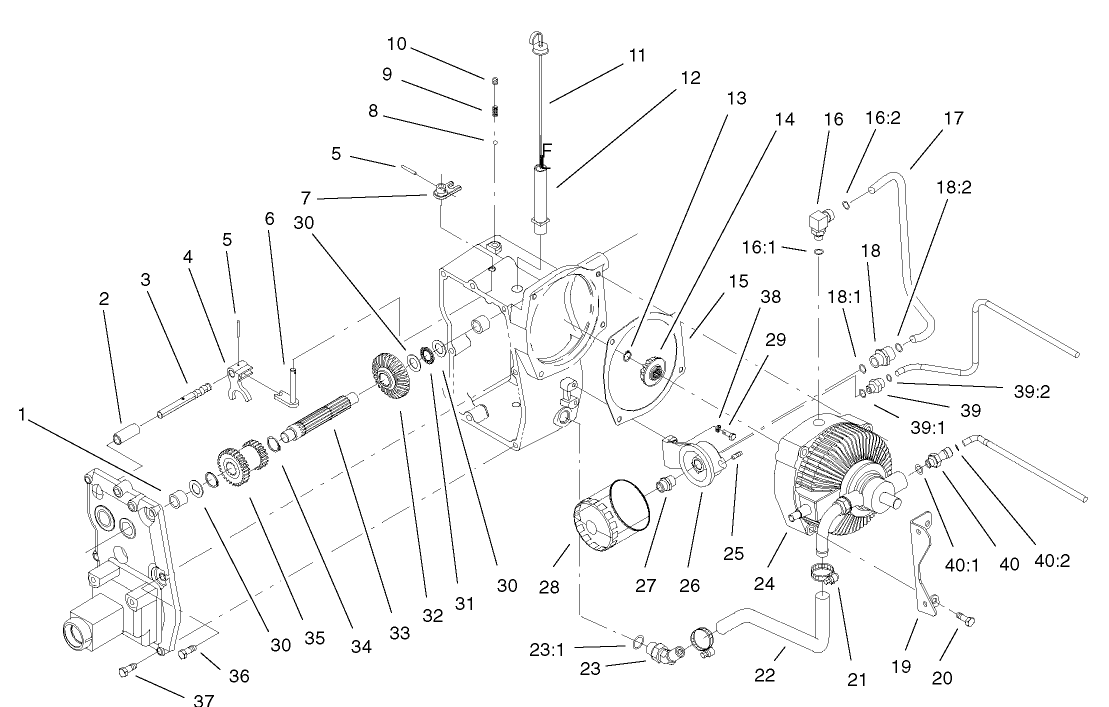 Hydro Trans Axle Assembly (cont.)