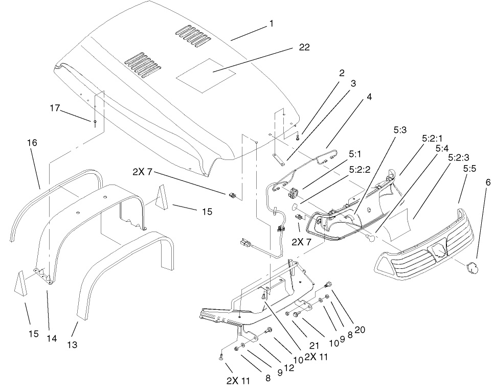 Hood & Headlight Assembly