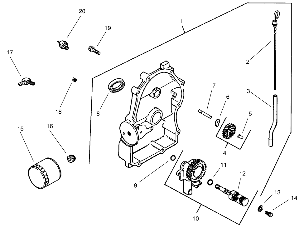 Group 3-Oil Pan Lubrication (model 73471 Only)