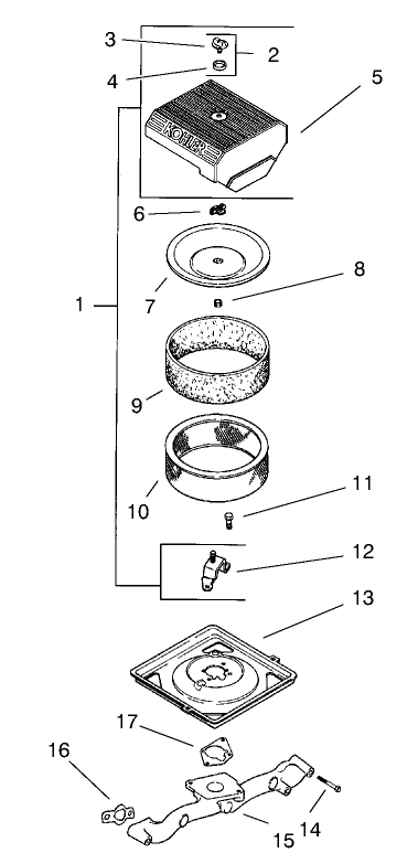 Group 10-Air Filter (model 73471 Only)
