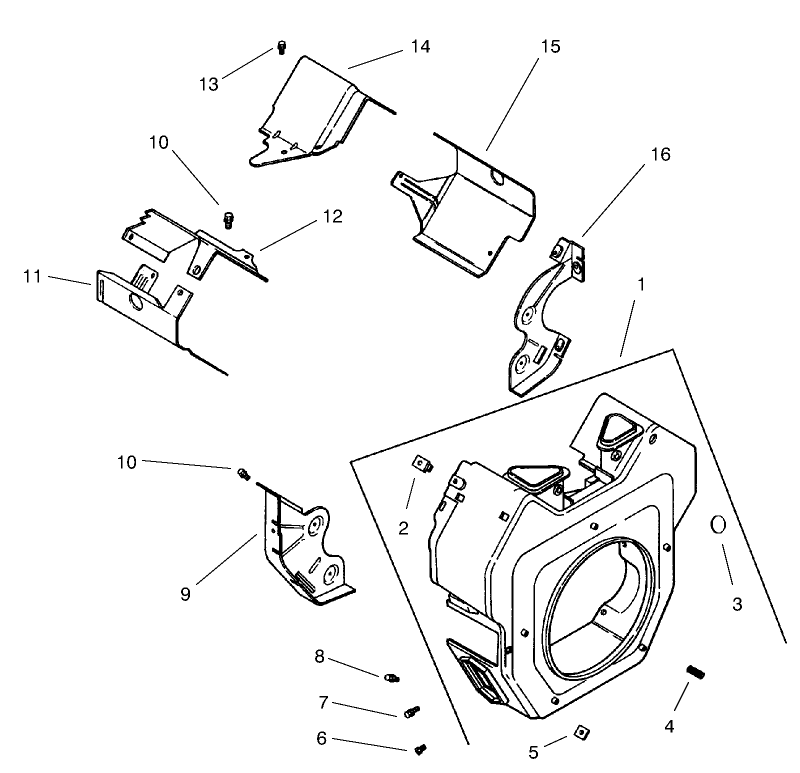 Group 6-Blower Housing & Baffles (model 73542 & 73570)