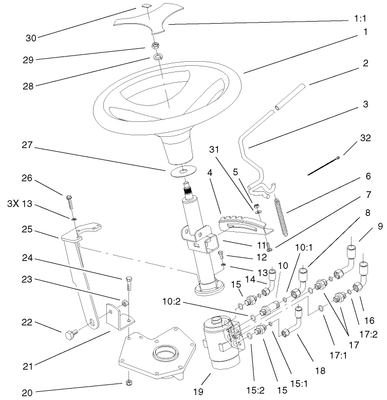 Power Steering & Tilt Assembly