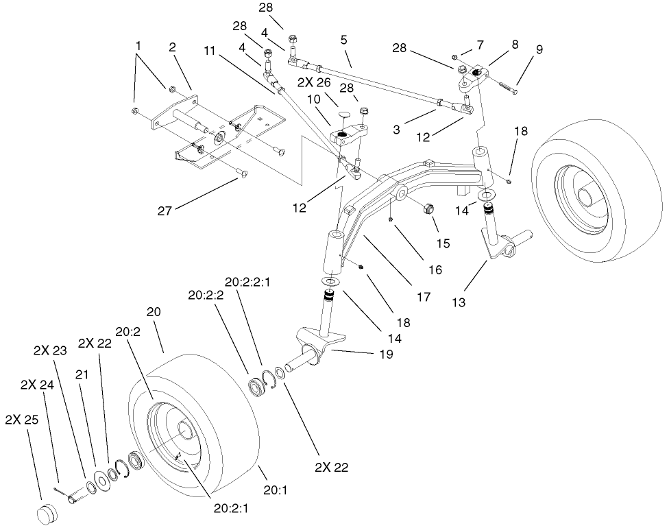 Tie Rods, Spindle & Front Axle Assembly