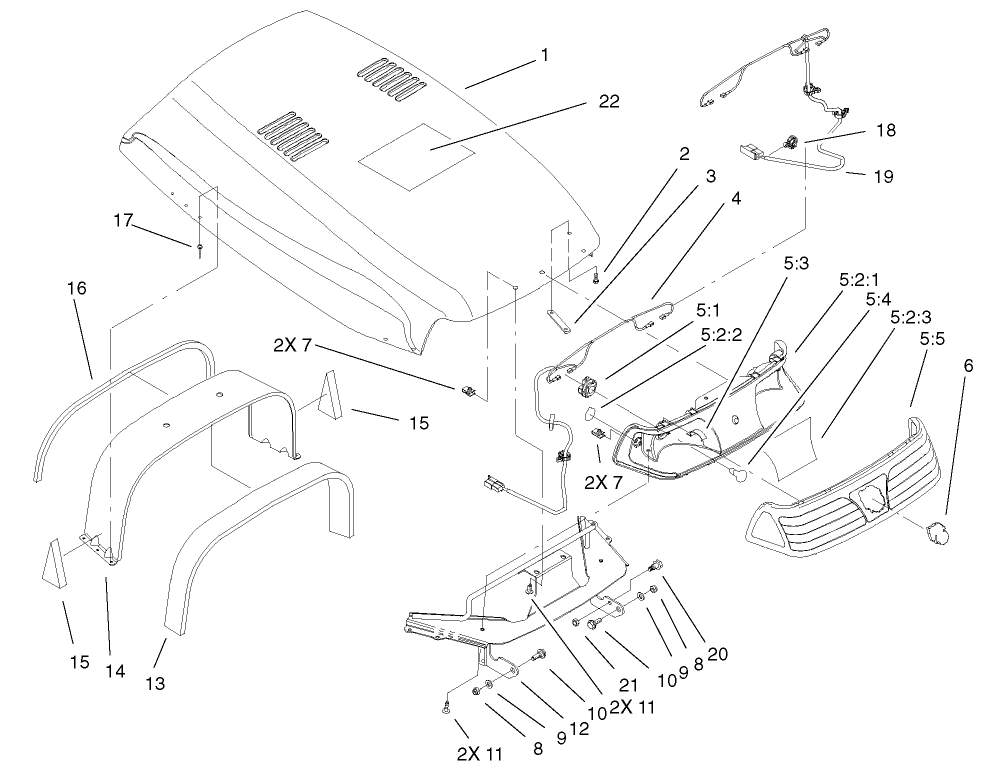 Hood & Headlight Assembly
