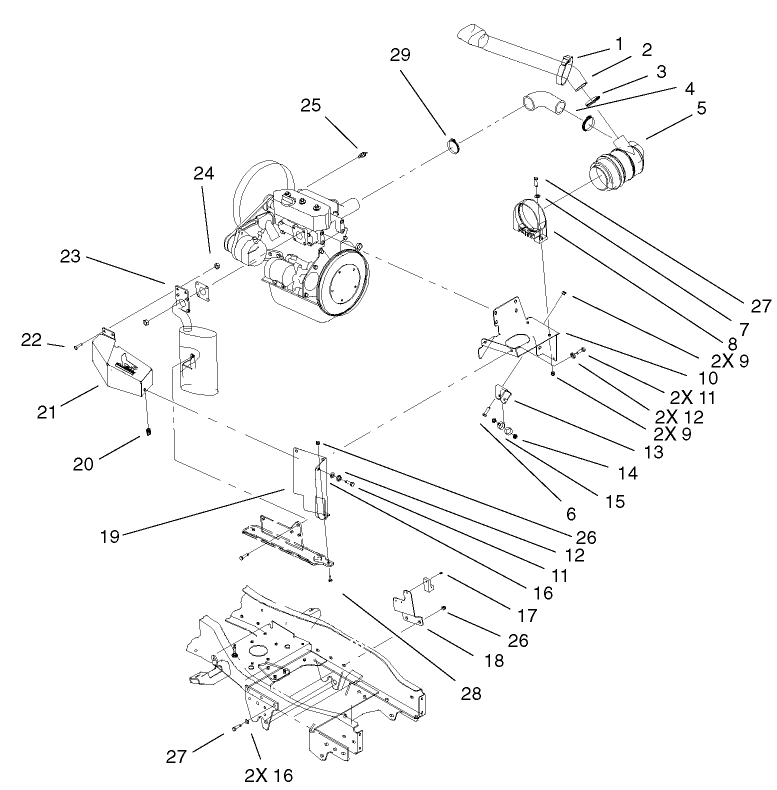 Liquid Cooled Diesel Engine Assembly (cont.)