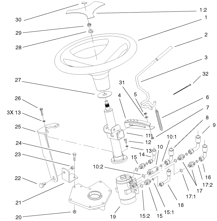Power Steering & Tilt Assembly