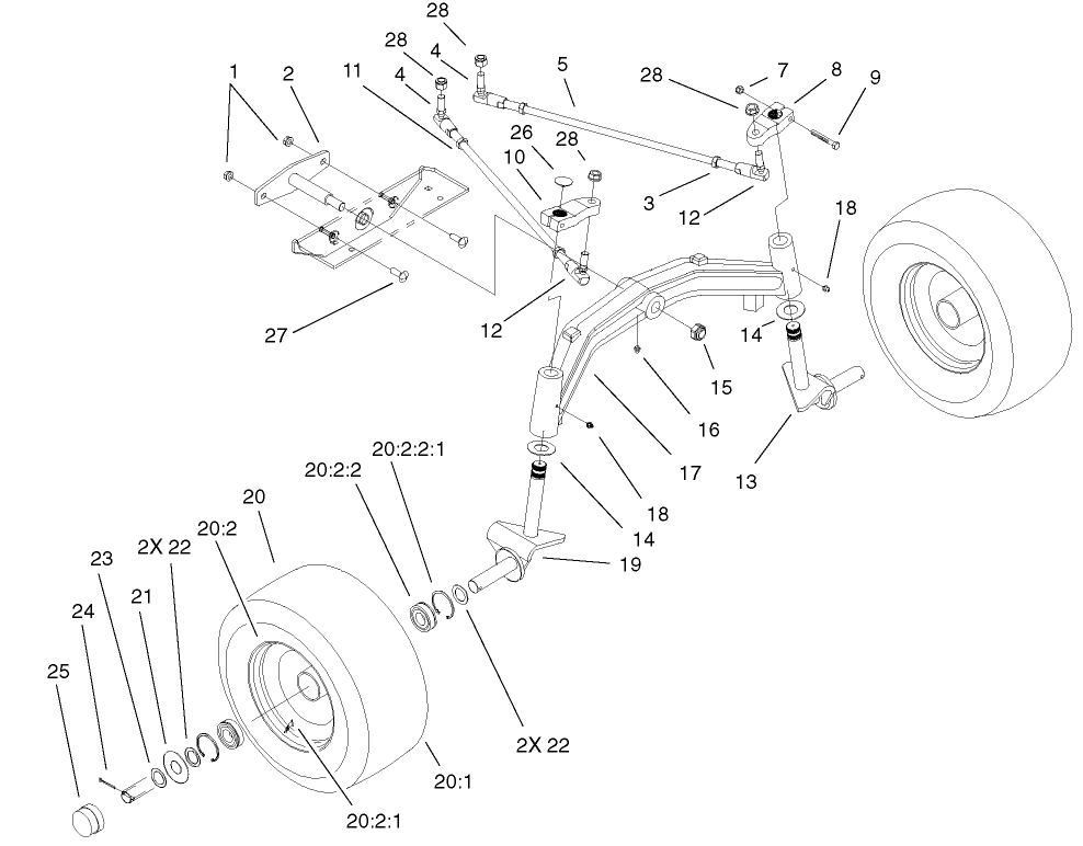 Tie Rods, Spindle & Front Axle Assembly