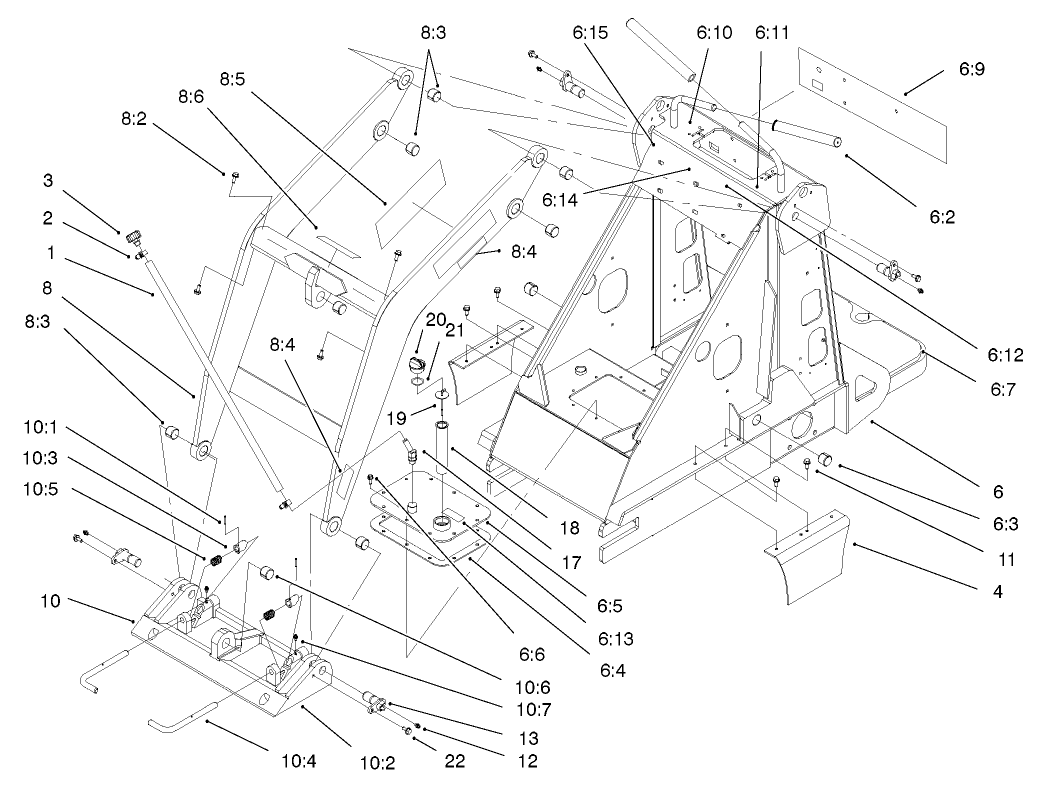 Frame And Loader Arm Assembly