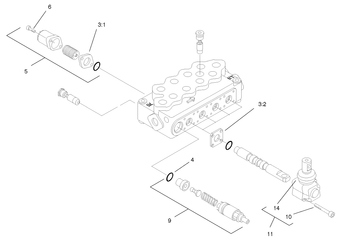 Hydraulic Valve Kit Assembly No. 104-7422