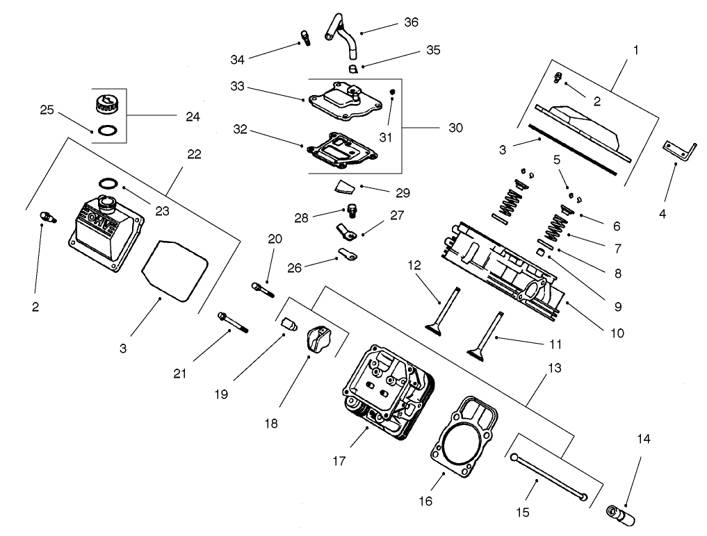 Head/valve/breather-Kohler Ch22s 66560