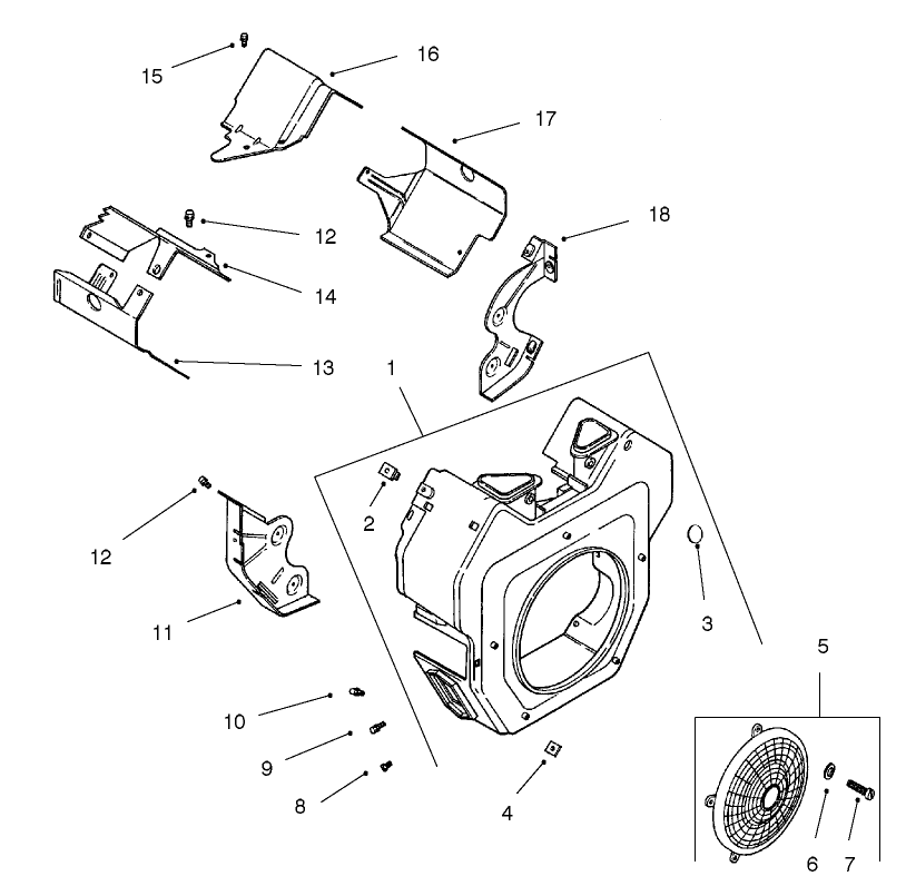 Blower Housing And Baffles-Kohler Ch22s 66560