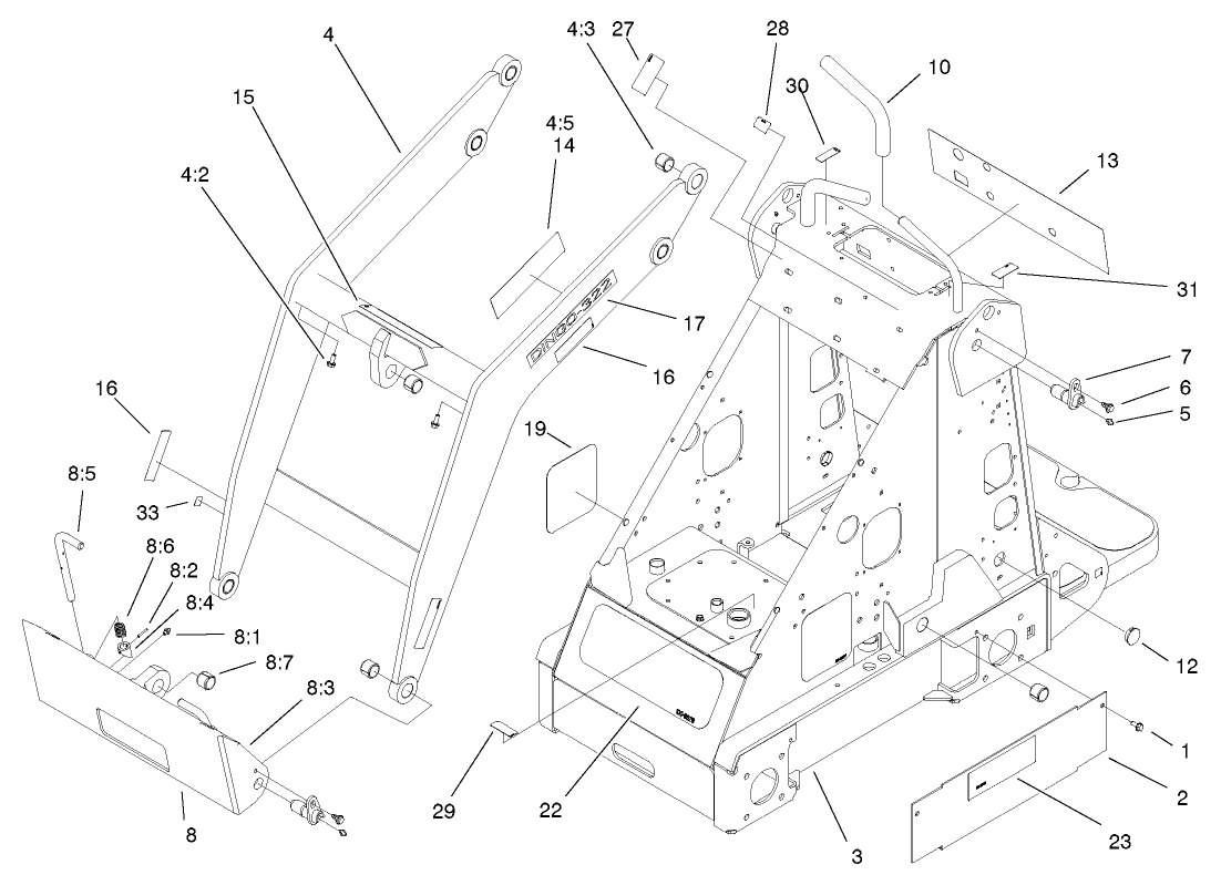 Frame And Loader Arm Assembly