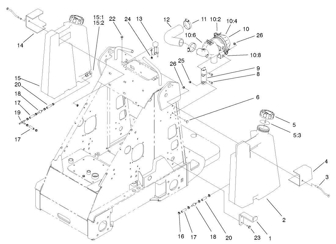 Fuel Tank And Air Filter Assembly