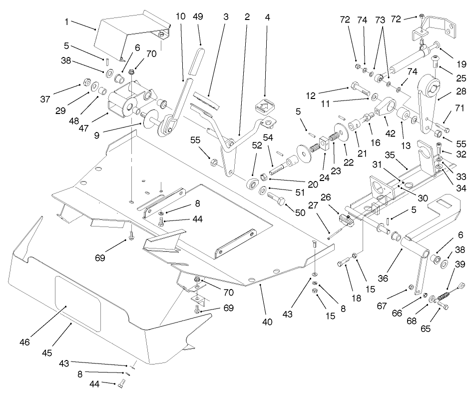 Foot Rest And Pedal Assembly