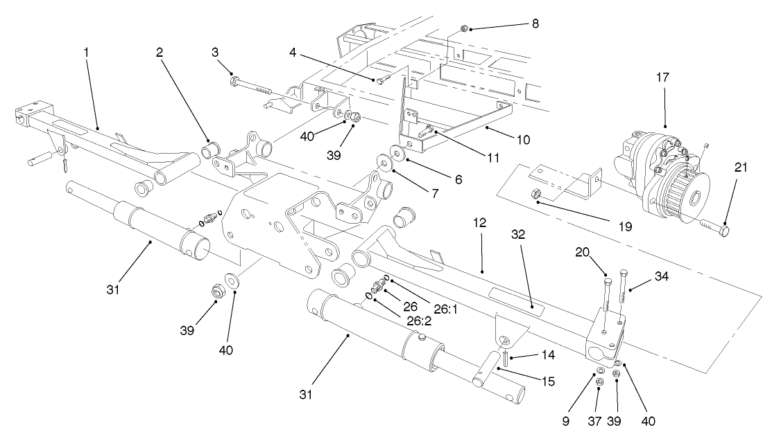 No. 2 And 3 Lift Arm Assembly