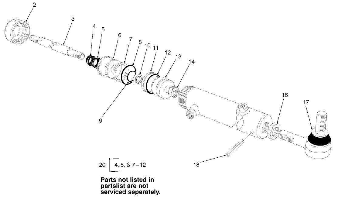 Hydraulic Cylinder Assembly No. 92-6057