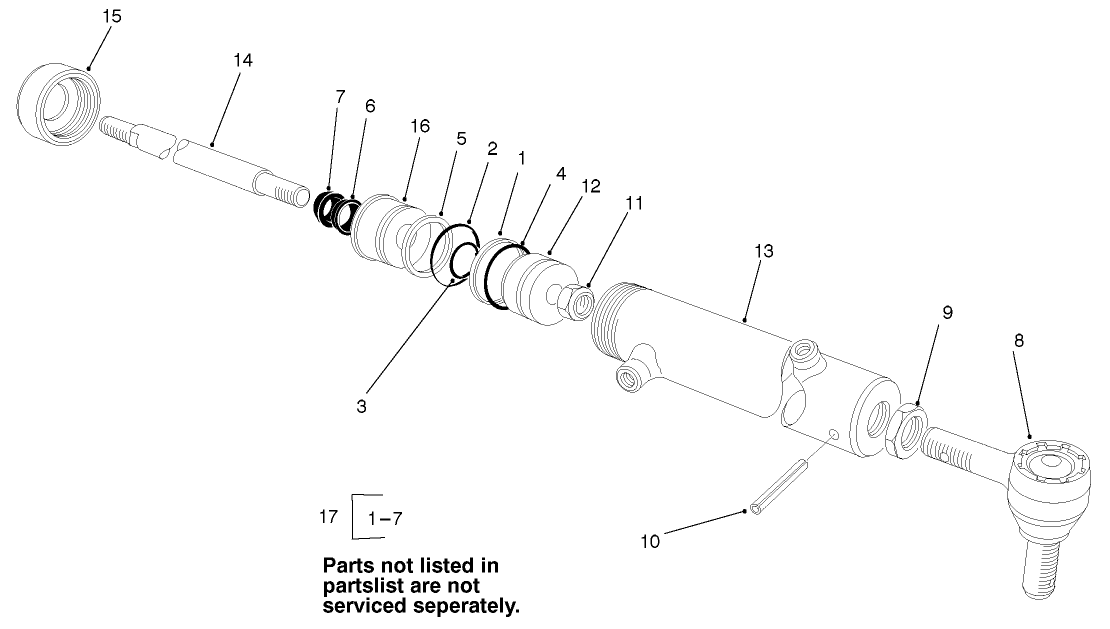 Hydraulic Cylinder Assembly No. 77-4800