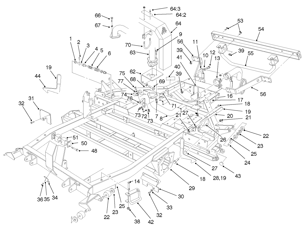 Chassis And Muffler Assembly (model 03706 Only)