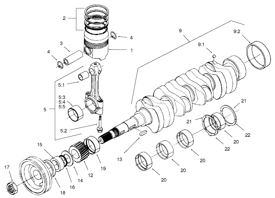 Piston And Crankshaft Assembly