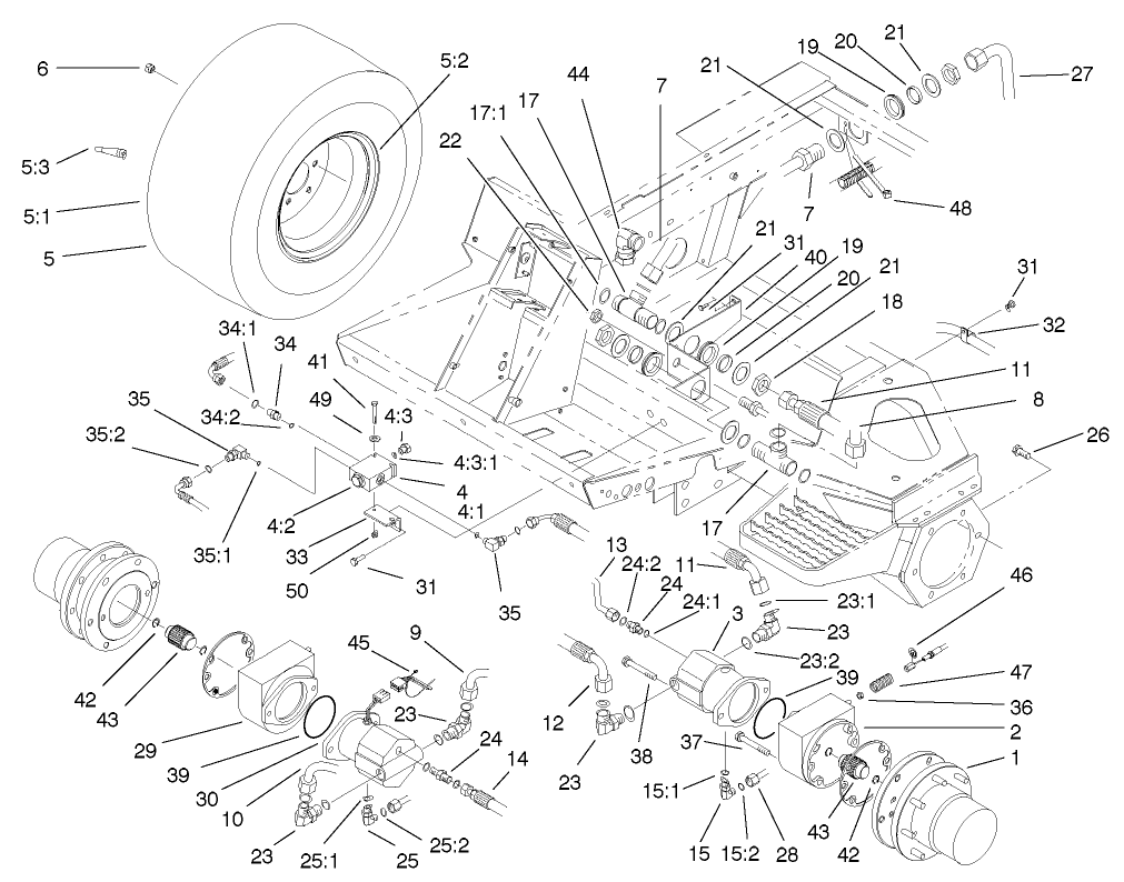 Front Hydraulic Drive And Brake Assembly