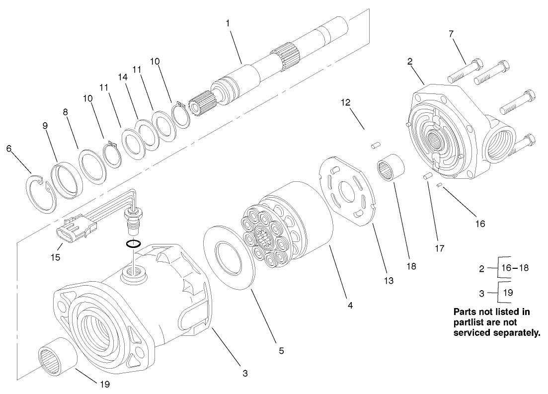 Lh-Hydraulic Motor Assembly #93-7476