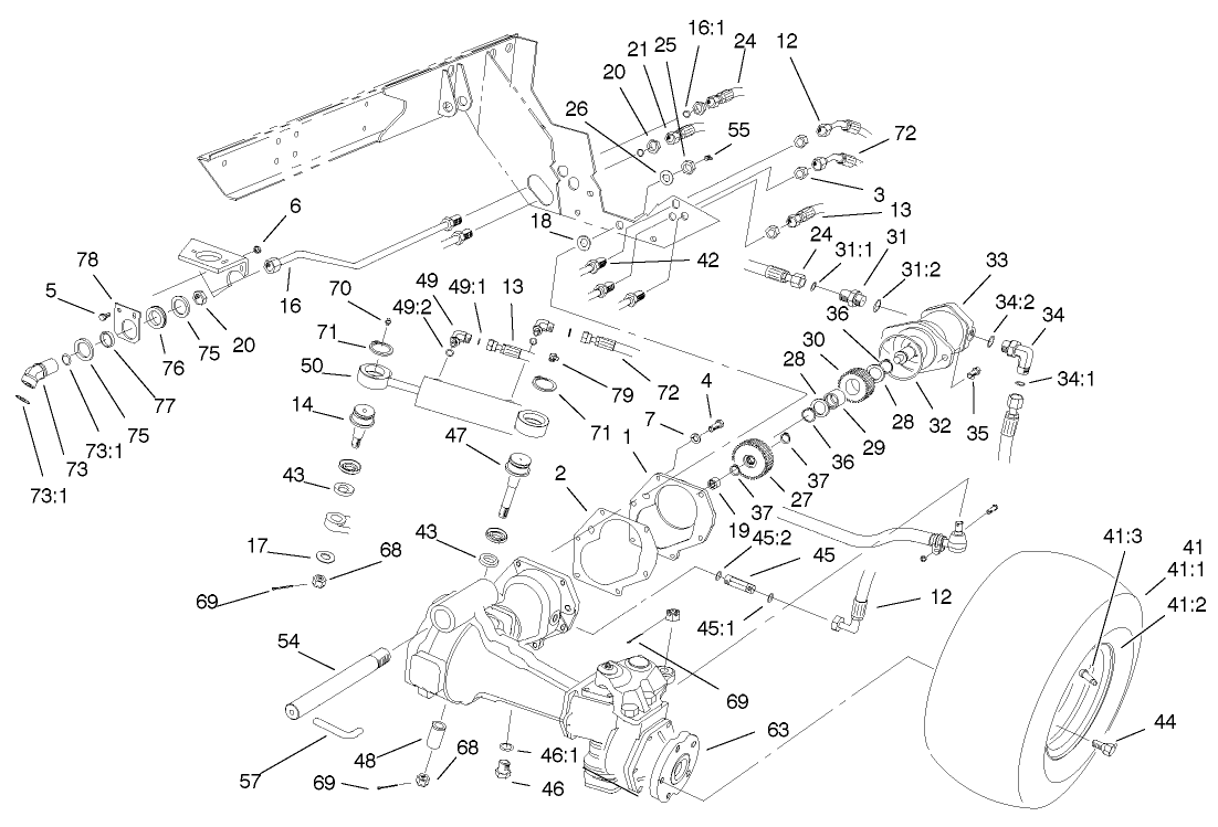 4wd-Rear Axle Assembly (model #03804)