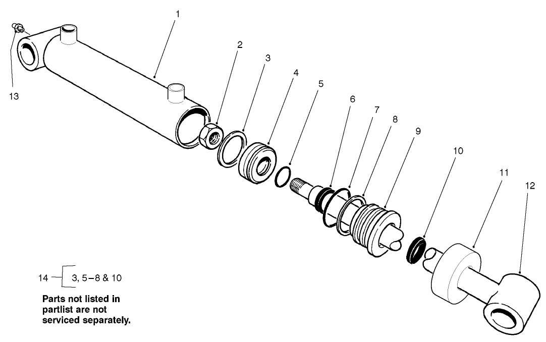 Hydraulic Cylinder Assembly #99-6986