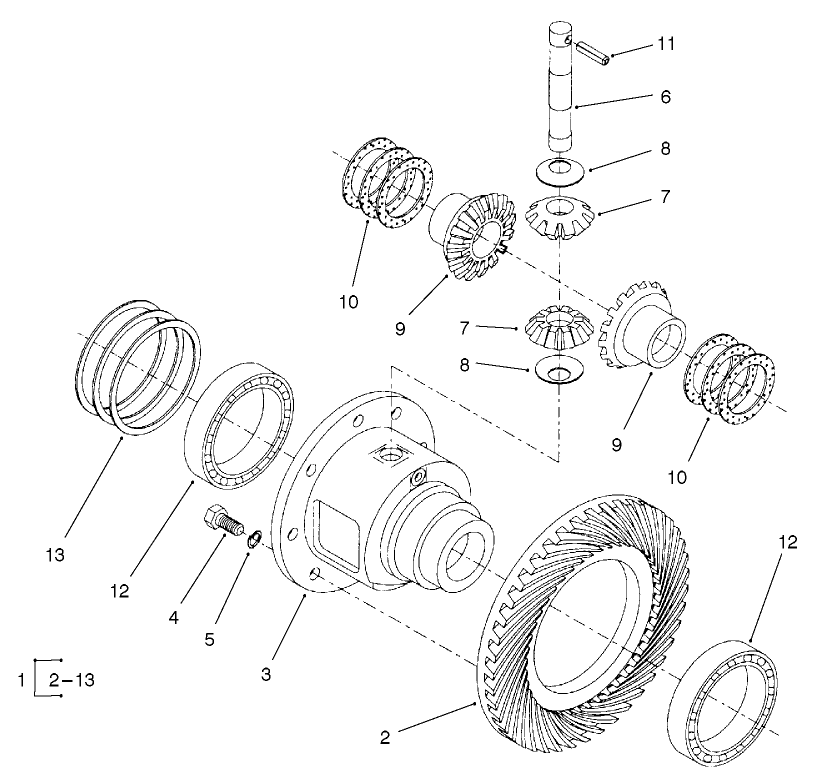 Rear Axle Assembly No. 100-3784 (continued) Differential Assembly