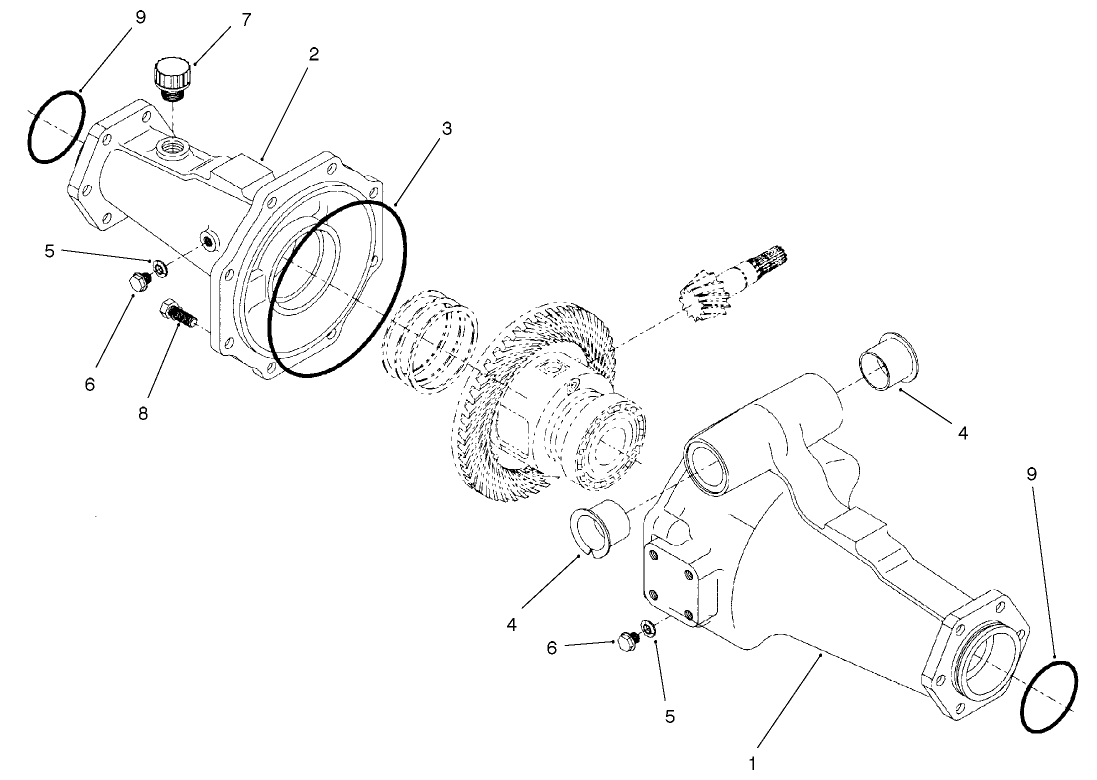 Rear Axle Assembly No. 100-3784 (continued) Axle Support Assembly