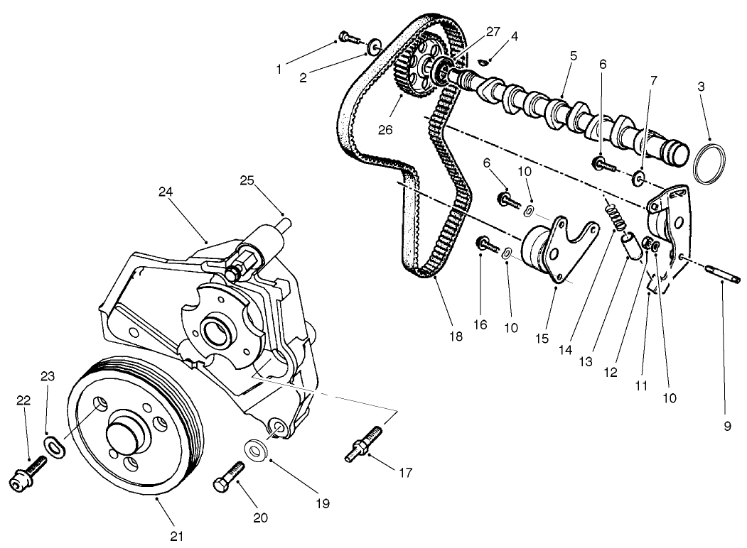 Camshaft And Fan Support Assembly