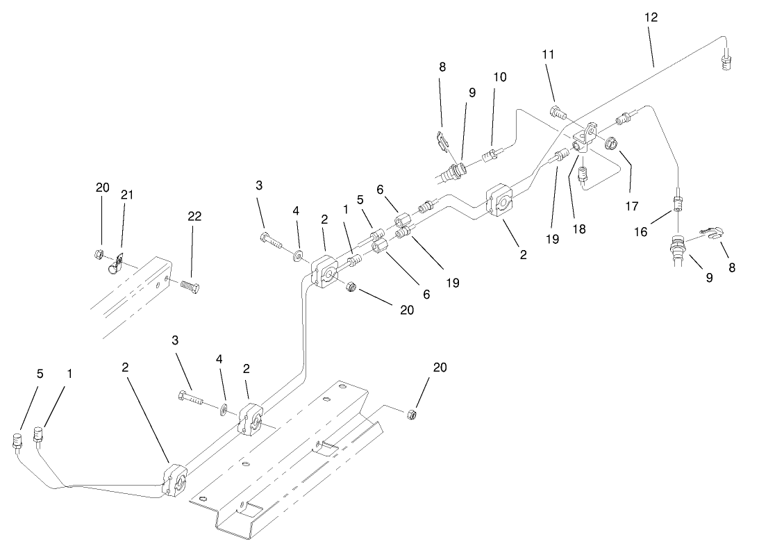 Hydraulic Brake Line Routing Assembly