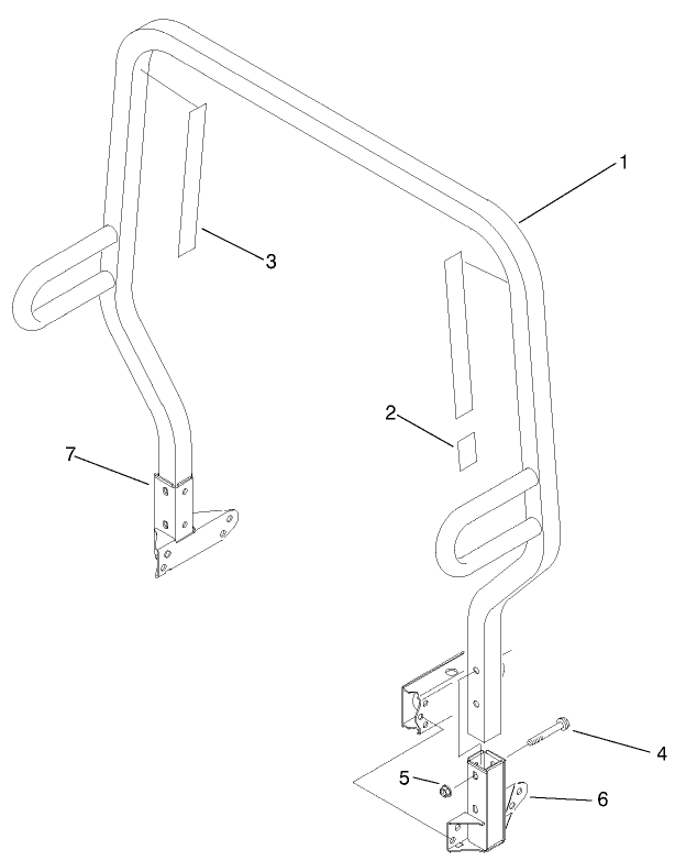 Roll Over Protection System (R.O.P.S.) Assembly