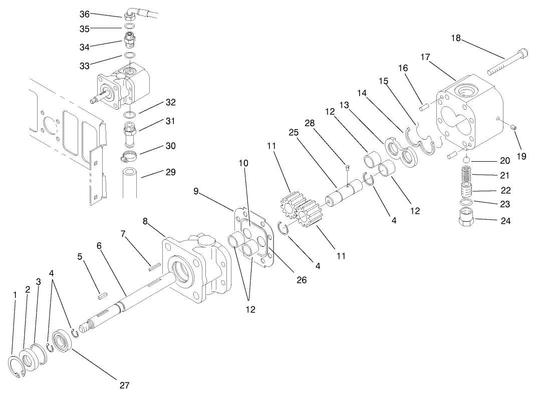 Hydraulic Pump Assembly No. 99-1054