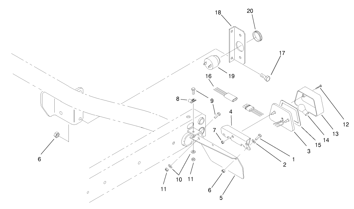 Backup Alarm and Tail Light Assembly