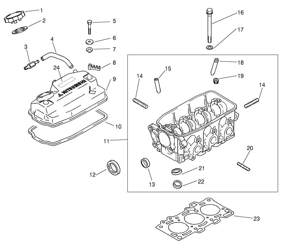 Rocker Cover and Cylinder Head Assembly