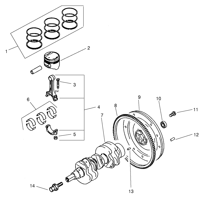 Piston and Crankshaft Assembly