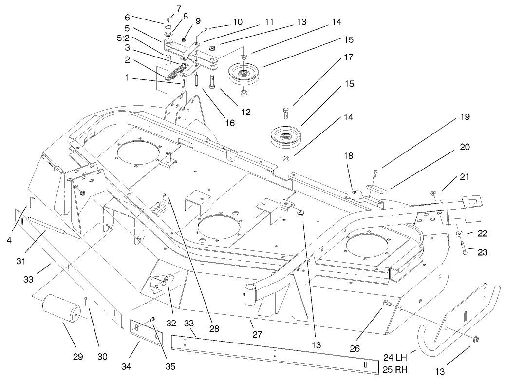 Rollers, Skids, Idlers And Baffles Assembly