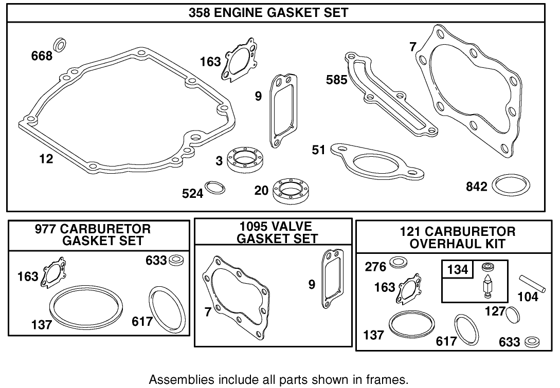 Gasket Assembly Briggs And Stratton Model 12f802-1770-B1