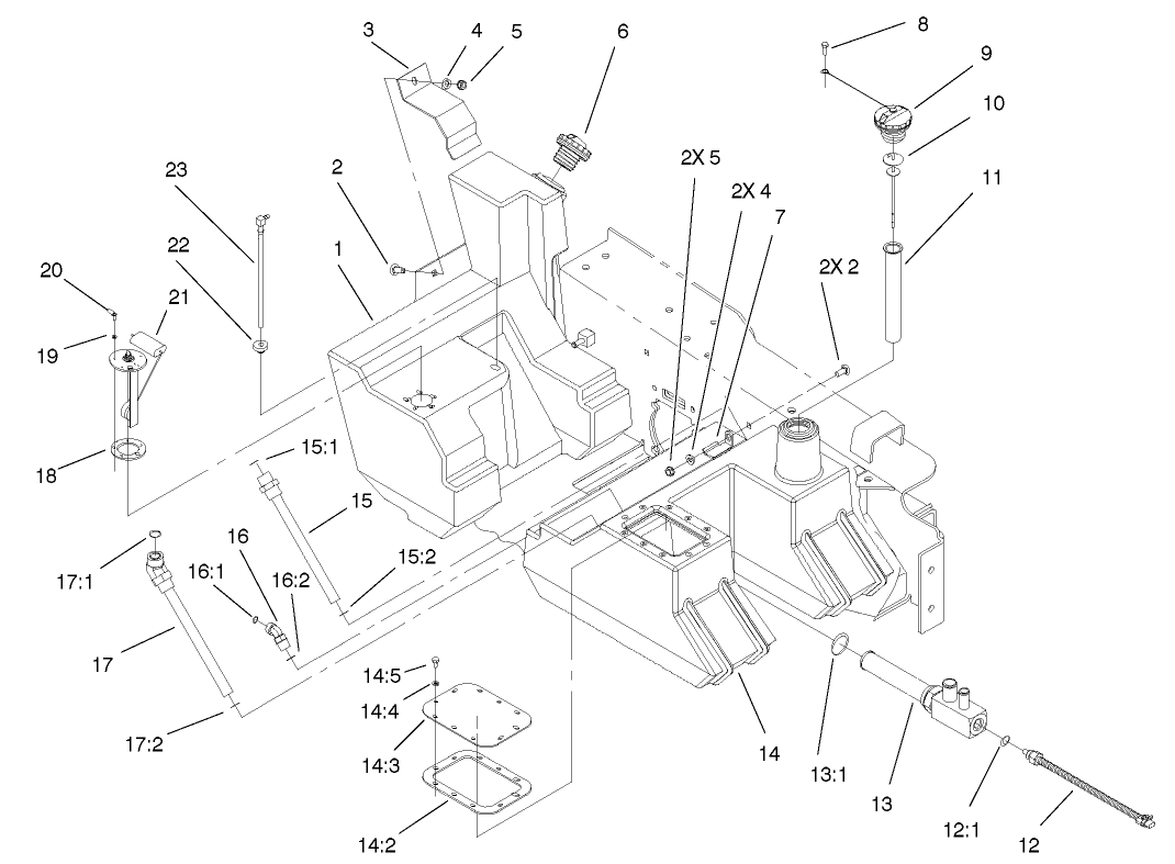Fuel And Hydraulic Tank Assembly