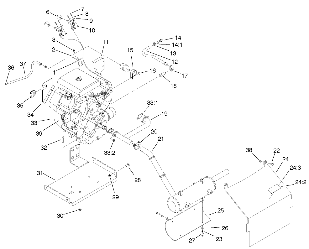 Engine And Mounting Assembly