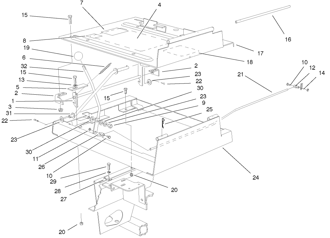 Seat Frame And Throttle Assembly