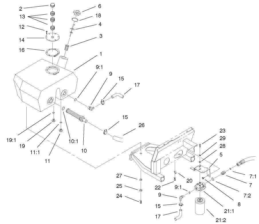 Hydraulic Filter And Reservoir Assembly
