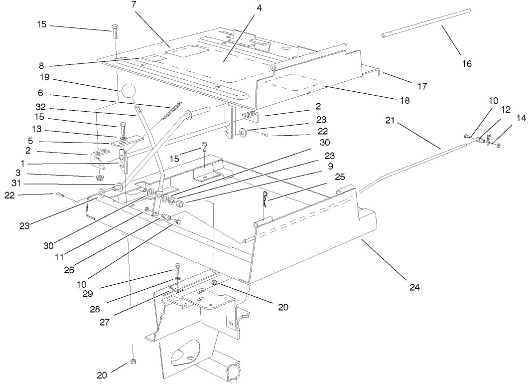 Seat Frame And Throttle Assembly