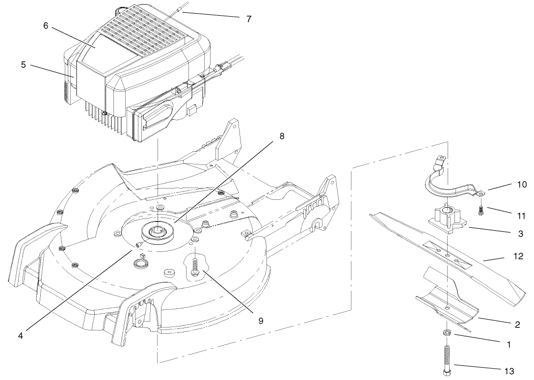 Engine And Blade Assembly