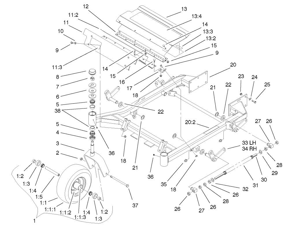 Parts – Z147 Z Master, With 112cm SFS Side Discharge Mower | Toro